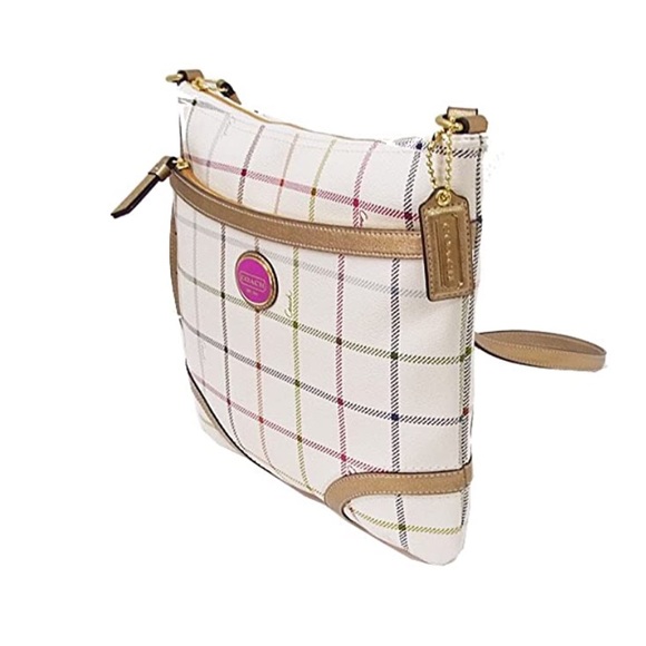 Coach Peyton Tattersall Crossbody/Shoulder/Messenger Bag w/Adjust. Length Strap - Picture 2 of 13